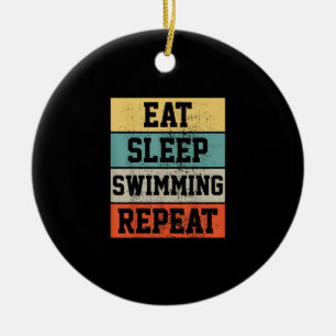 Swim Swimmer Swimming   Gift Ceramic Tree Decoration
