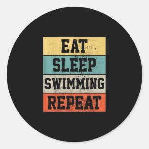 Swim Swimmer Swimming Gift Classic Round Sticker