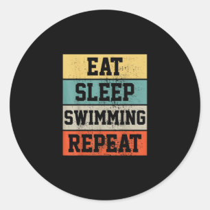 Swim Swimmer Swimming   Gift Classic Round Sticker