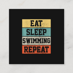 Swim Swimmer Swimming Gift Square Business Card