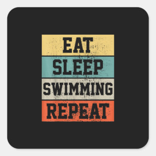 Swim Swimmer Swimming Gift Square Sticker