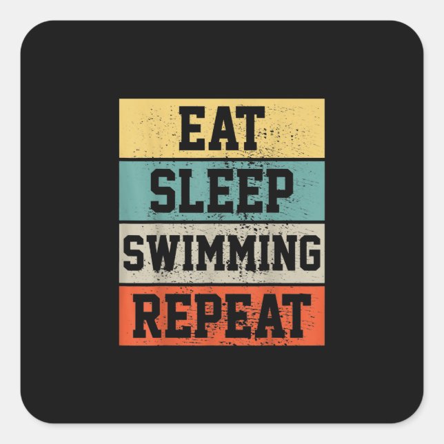 Swim Swimmer Swimming   Gift Square Sticker (Front)