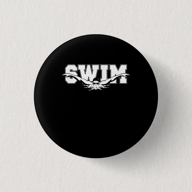 Swim  Swimmers Competitive Swimming Athletic Gift 3 Cm Round Badge (Front)