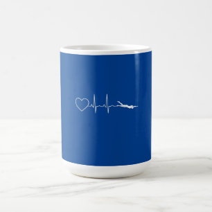 Swim - Swimming Heartbeat Coffee Mug