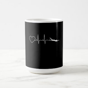 Swim - Swimming Heartbeat Coffee Mug