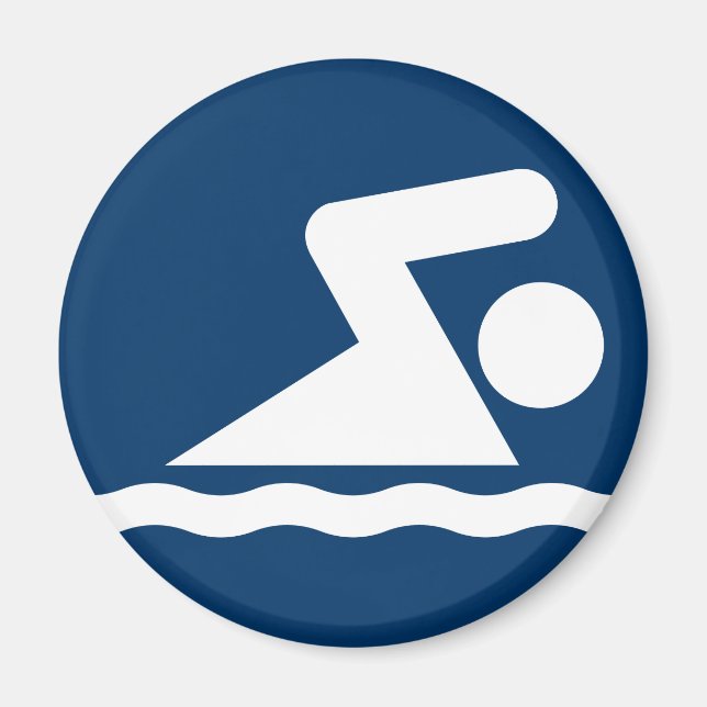 Swim Symbol Magnet (Front)