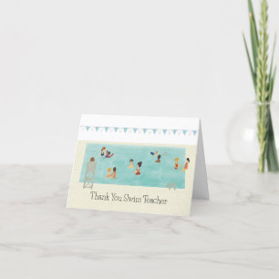 Swim Teacher Instructor Thank You Card