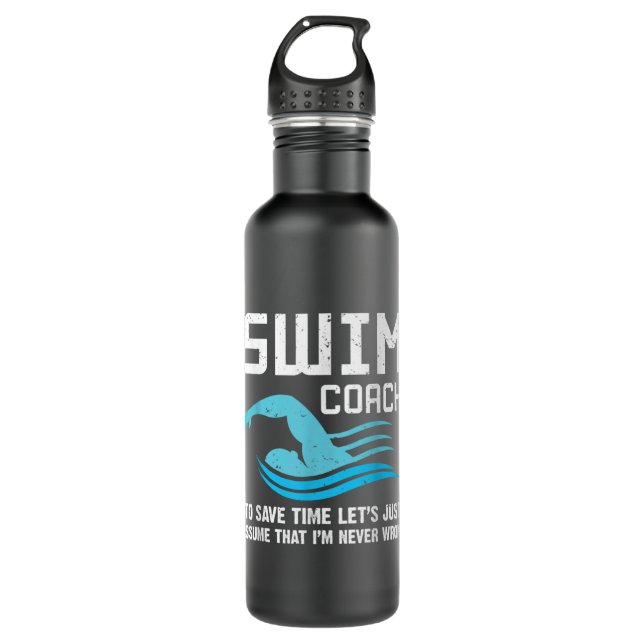 Swim Teacher Swimming Coach 710 Ml Water Bottle (Front)