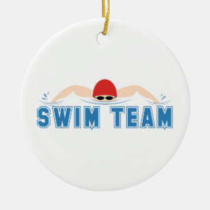 Swim Team Ceramic Tree Decoration