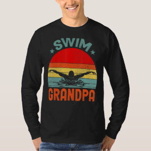 Swim Team Grandpa Papa Swimming Meet Swimmer T-Shirt