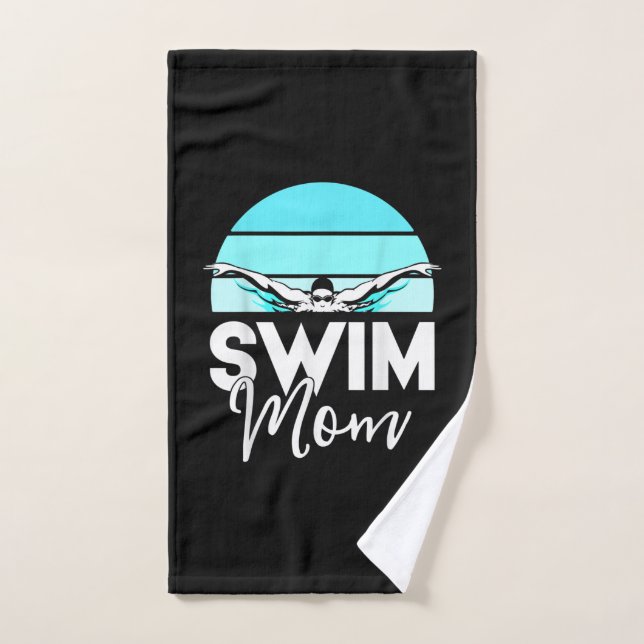 Swim Team  Mum Mor School Swimming Meet Swimmer Hand Towel (Hand Towel)