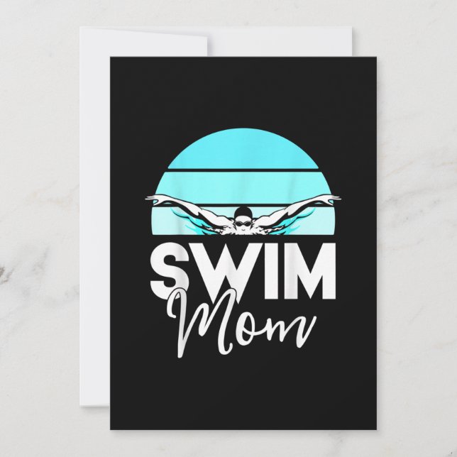 Swim Team  Mum Mor School Swimming Meet Swimmer Invitation (Front)