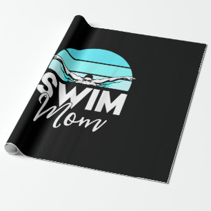 Swim Team Mum Mor School Swimming Meet Swimmer Wrapping Paper