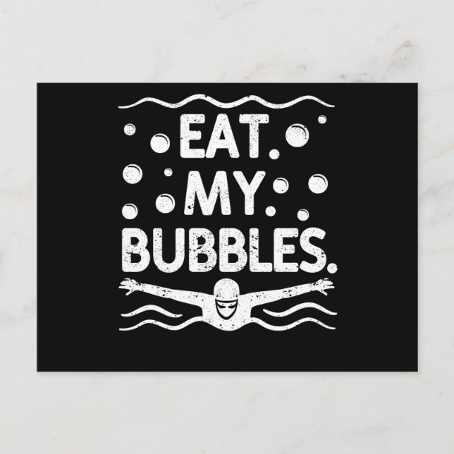 Swim team swimmer funny swimming lover postcard (Front)