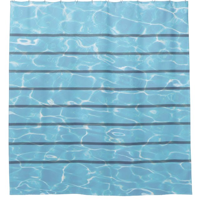 Swim Team Swimmers Swimming Pool Shower Curtain (Front)