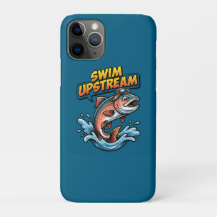 Swim Upstream Salmon Motivational iPhone 11 Pro Case