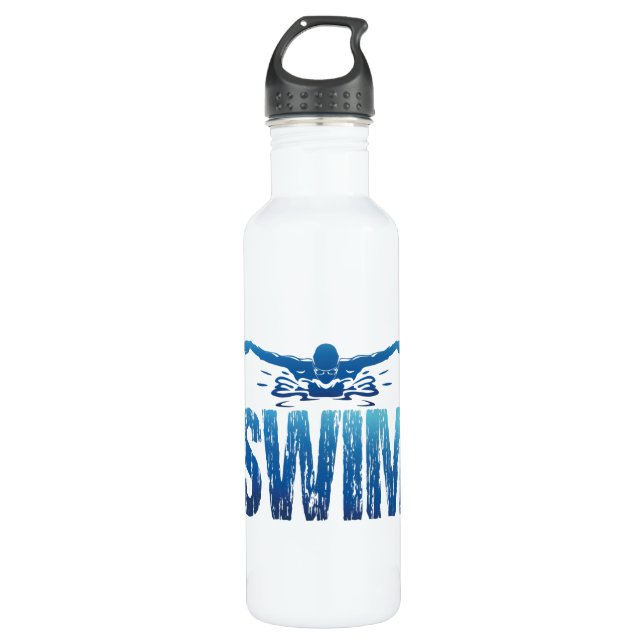 Swim - Vintage Swimmer 710 Ml Water Bottle (Front)