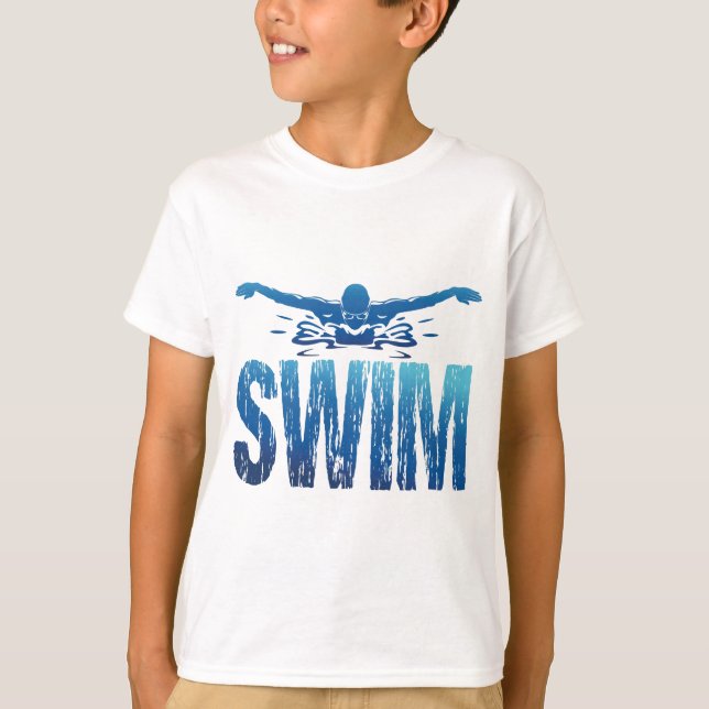 Swim - Vintage Swimmer T-Shirt (Front)