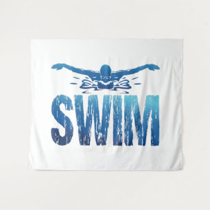 Swim - Vintage Swimmer Tapestry