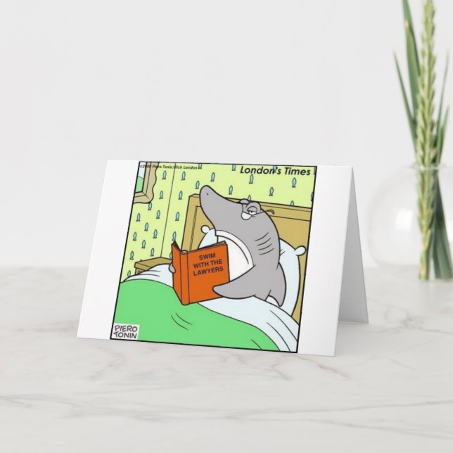 Swim W/The Lawyers Funny Tees Gifts & Collectibles Card (Front)