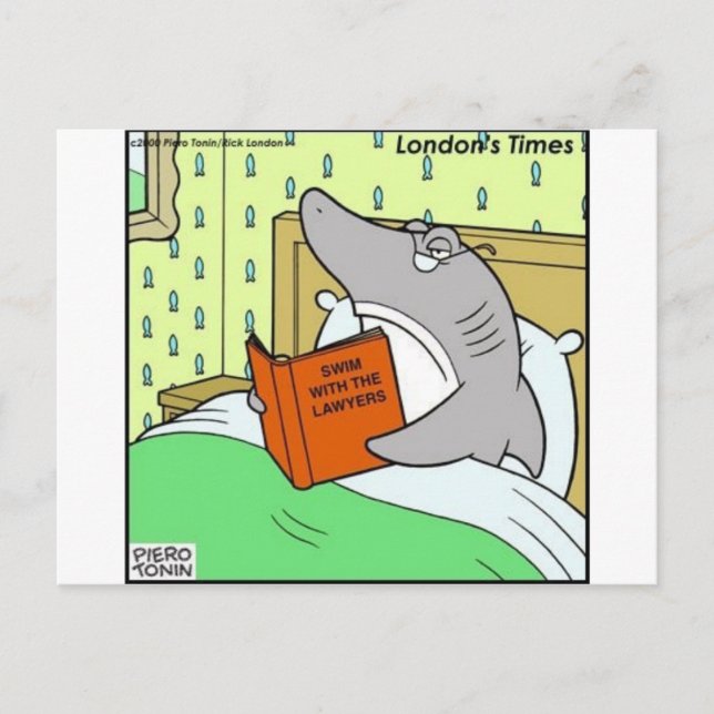 Swim W/The Lawyers Funny Tees Gifts & Collectibles Postcard (Front)