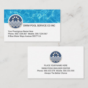Swim Water Surface Pools Guard Business Card