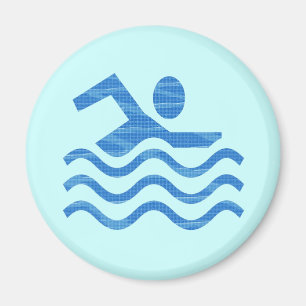 Swim Waves Magnet Magnets