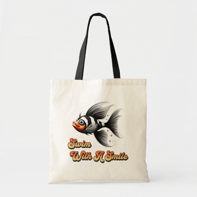 Swim With A Smile Tote Bag (Front)