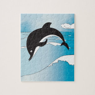 Swim With Dolphins Jigsaw Puzzle