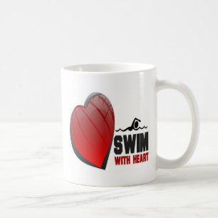 SWIM WITH HEART COFFEE MUG