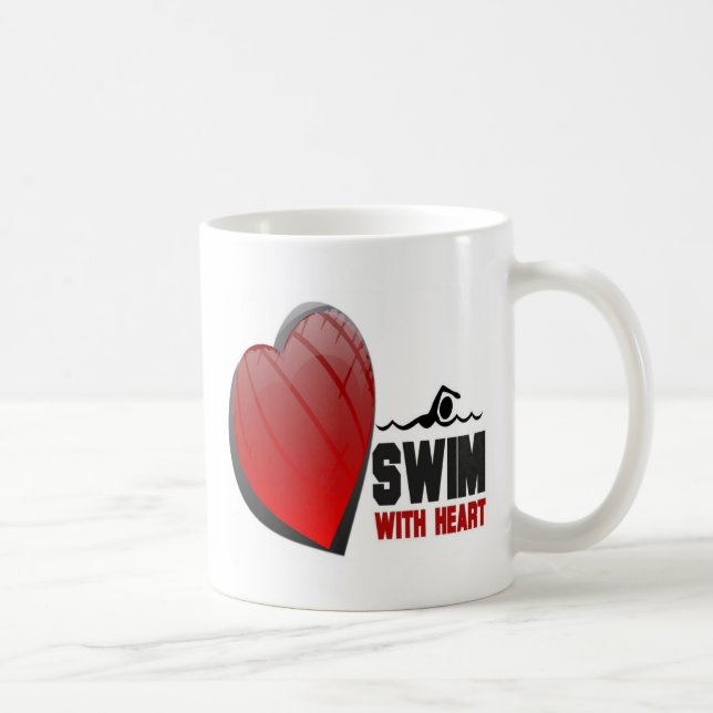 SWIM WITH HEART COFFEE MUG (Right)