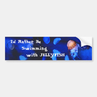 Swim with Jellyfish Bumper Sticker