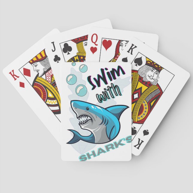 swim with sharks playing cards (Back)