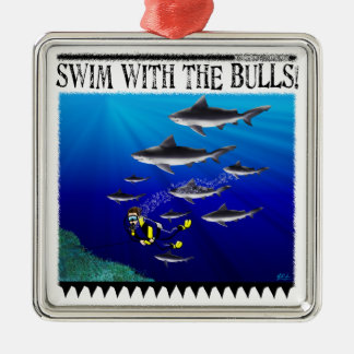 Swim with the bulls Ornament