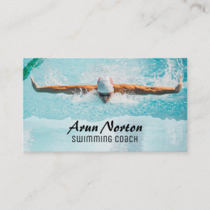 Swimmer Coach Business Card