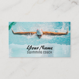 Swimmer Coach Business Card