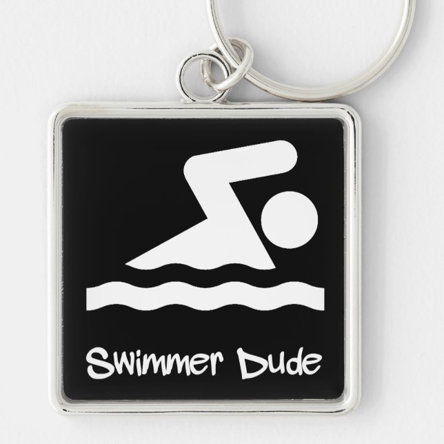 Swimmer Dude Key Ring (Front)