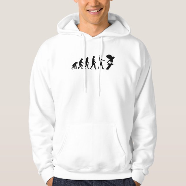 Swimmer Evolution Swimming Gift Hoodie (Front)