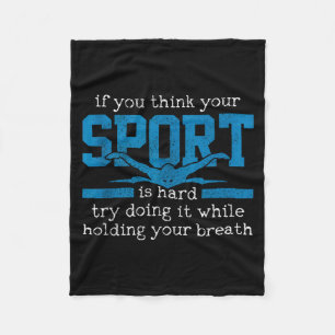 Swimmer Gift Funny Swimming Srts Quote Tank Top  Fleece Blanket