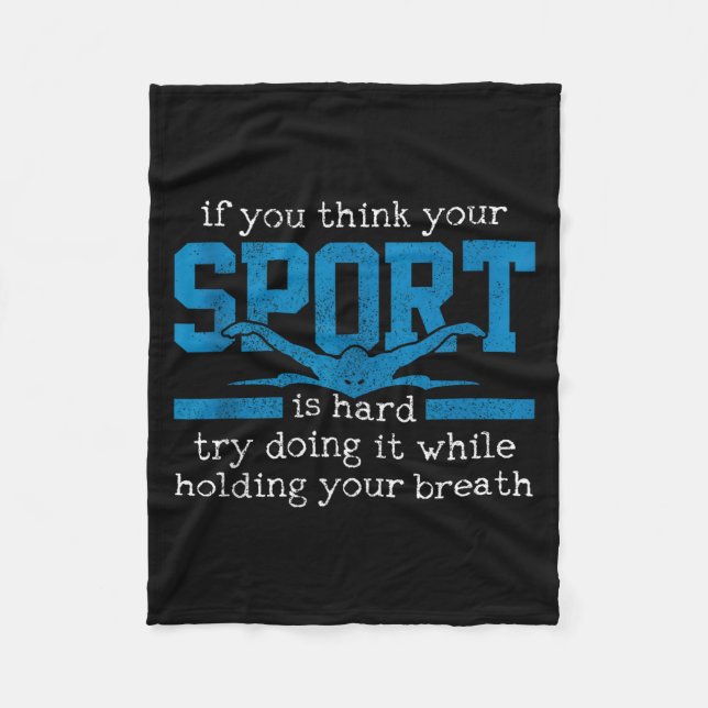 Swimmer Gift Funny Swimming Srts Quote Tank Top  Fleece Blanket (Front)