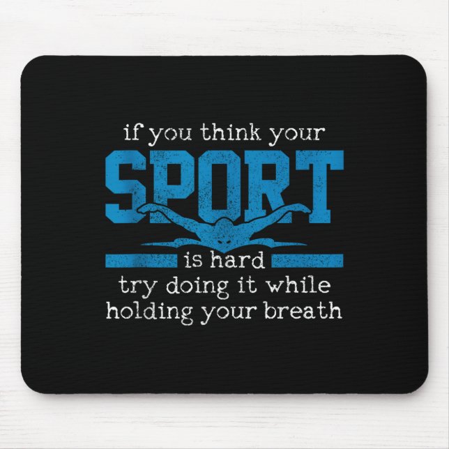 Swimmer Gift Funny Swimming Srts Quote Tank Top  Mouse Mat (Front)