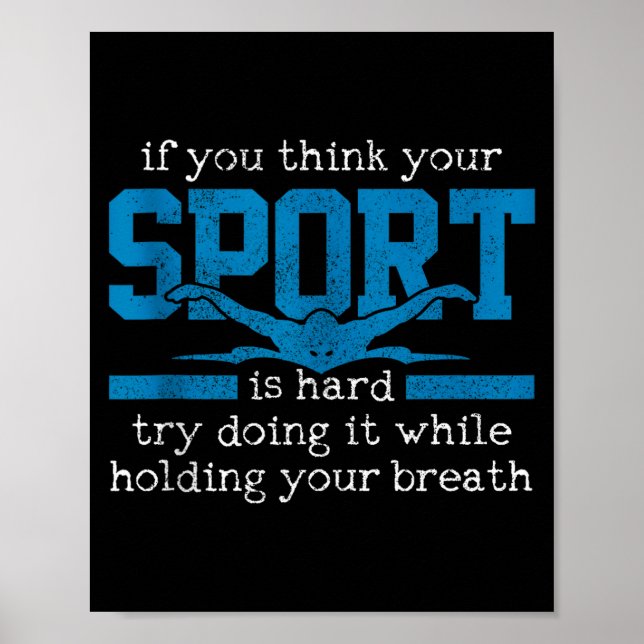 Swimmer Gift Funny Swimming Srts Quote Tank Top  Poster (Front)