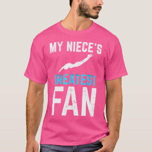 Swimmer Girl Fan For Swimming Aunt And Uncle T-Shirt