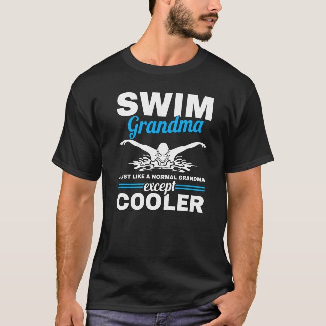Swimmer Grandmother Swim Grandma Swimming T-Shirt (Front)