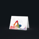 swimmer in watercolor thank you card<br><div class="desc">Watercolor sports illustrations</div>