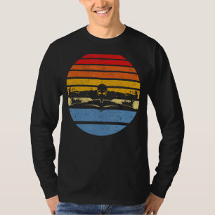 Swimmer Retro Vintage Sunset Swim Coach Swimming T-Shirt