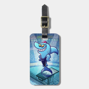 Swimmer Shark Luggage Tag