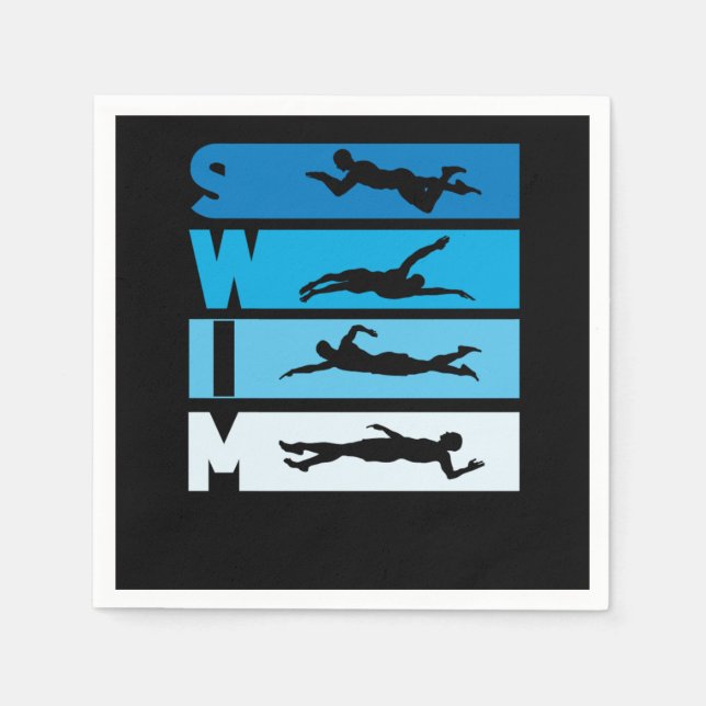 Swimmer Swim Coach Napkin (Front)