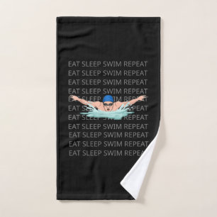 Swimmer Swim Love Funny Swimming Boy Sport Hand Towel