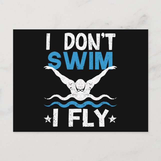 Swimmer Swimming Butterfly Water Sports I Postcard (Front)